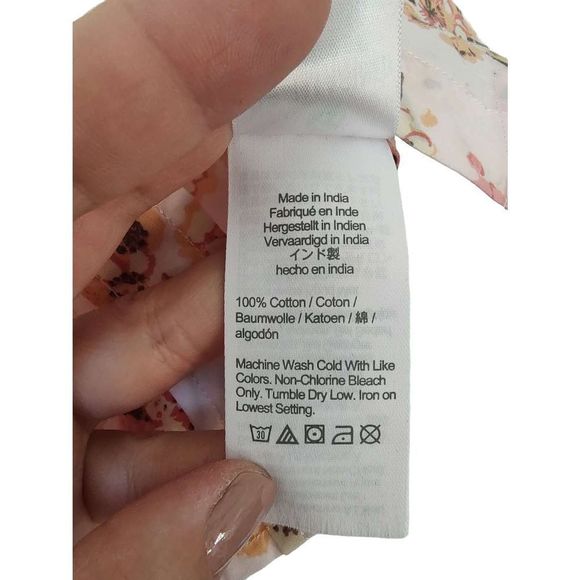 J. Crew Blouse size 00 pink floral button down - Picture 7 of 8